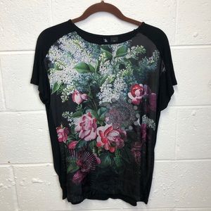 Desigual Floral Print Top, Small